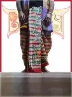 Hand‑Painted Cotton Dhoti