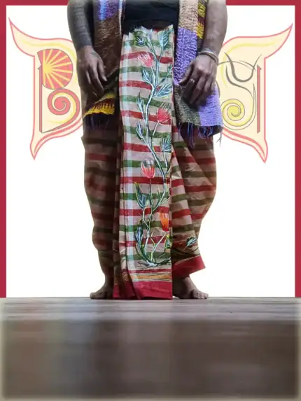 Hand‑Painted Cotton Dhoti