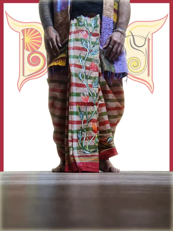 Hand‑Painted Cotton Dhoti