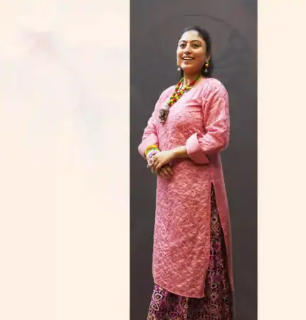 Boriby, Hand Embroidered Kurti, Premium Ethnic Wear, Cotton Silk Kurti, Pink Designer Kurti, Slim Fit Kurti, Festive Fashion, Women’s Traditional Wear, Elegant Kurti, Indian Handcrafted Fashion