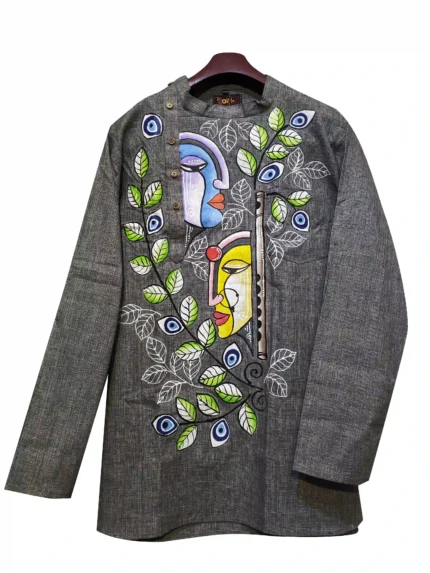 radha-krishna painted kurta