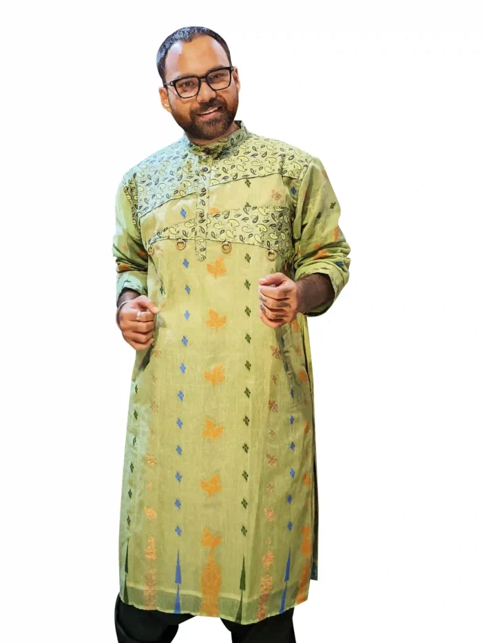 men's mint green kurta