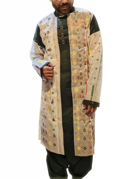 Men's silk panjabi