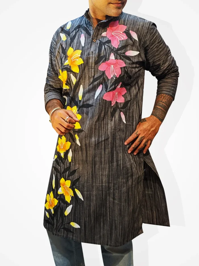 floral panjabi