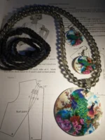 peacock necklace set