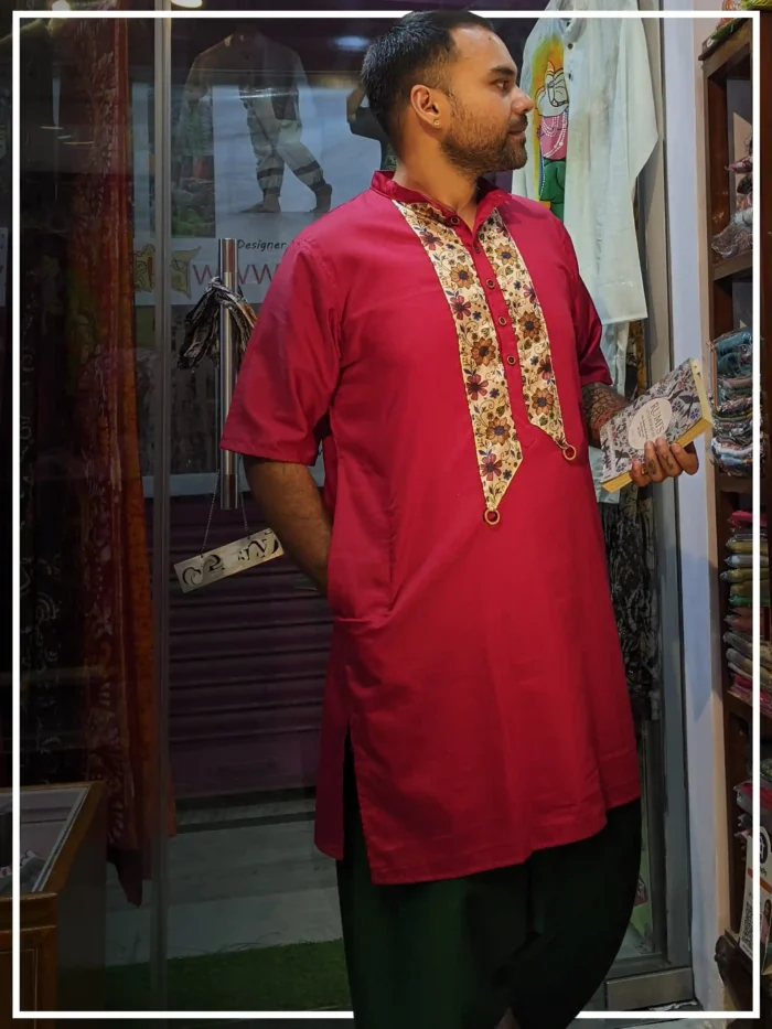 men'shalf kurta