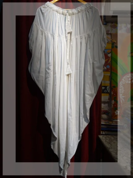 white dhoti pant