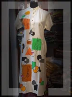 white half sleeve kurti