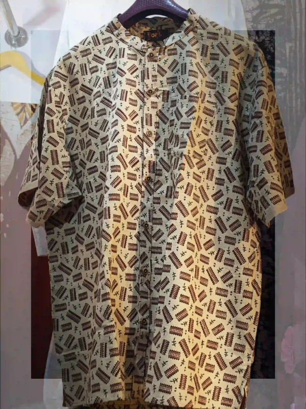 plus size mens printed shirt