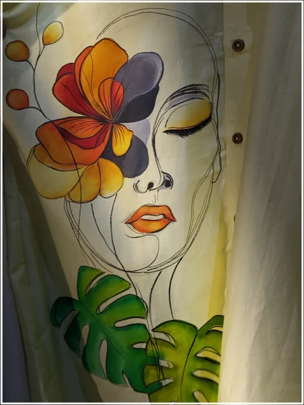 hand painted ladies' shirt