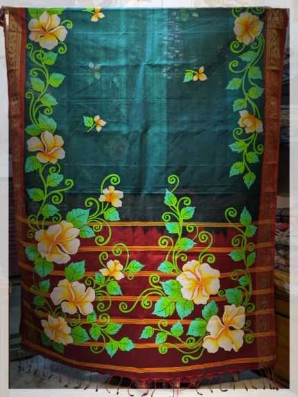 hand painted saree