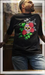 black oversized t shirt