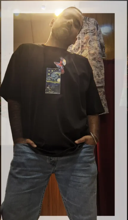 black oversized tshirt