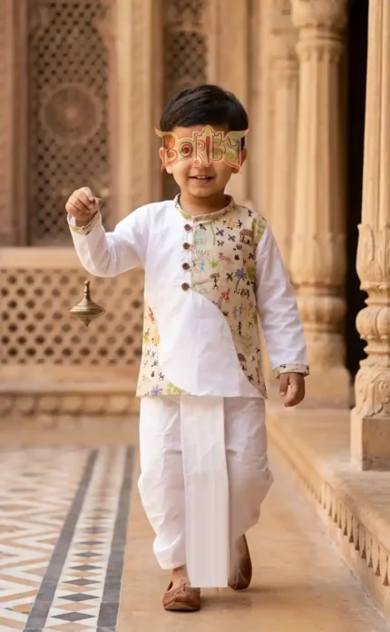 Kids temple wear kurta